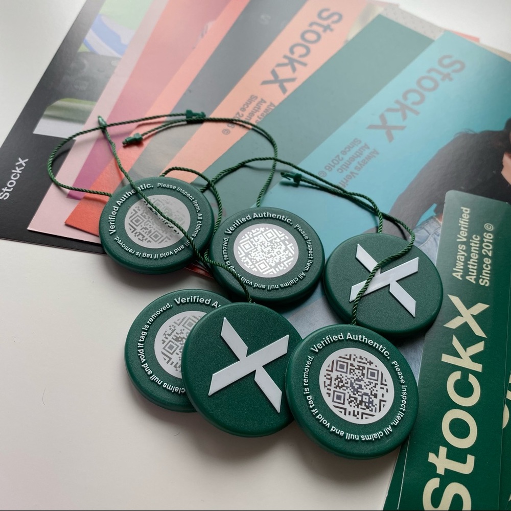 1 Set Authentic UNCUT StockX Tag, Sticker, Card - Picture 2 of 7